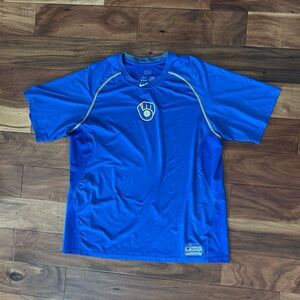 Nike Pro Milwaukee Brewers Dri Fit Tee size XXL
